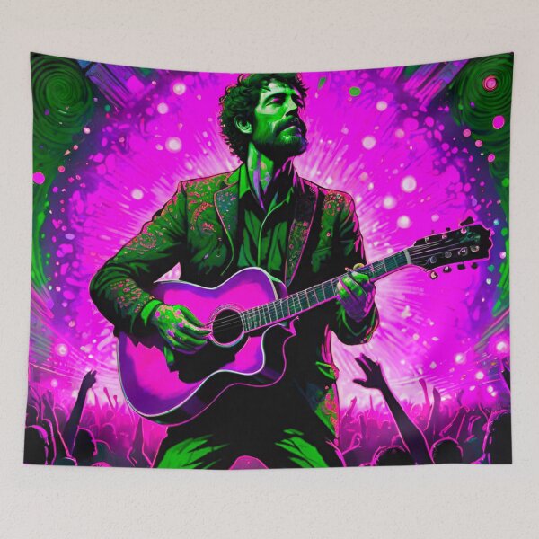 Item preview, Strings of Connection: Guitarist Performing in the Crowd designed and sold by GrizzlyCollective.