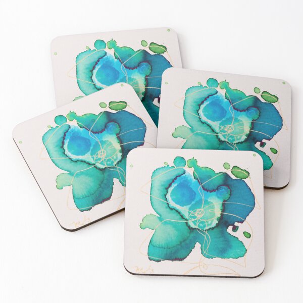 Item preview, Teal and Gold Freeform Flower designed and sold by Melissa Gerhold.