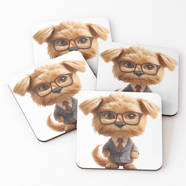 Item preview, Cute Puppy Corporate Look With Glasses designed and sold by DiventCreations.