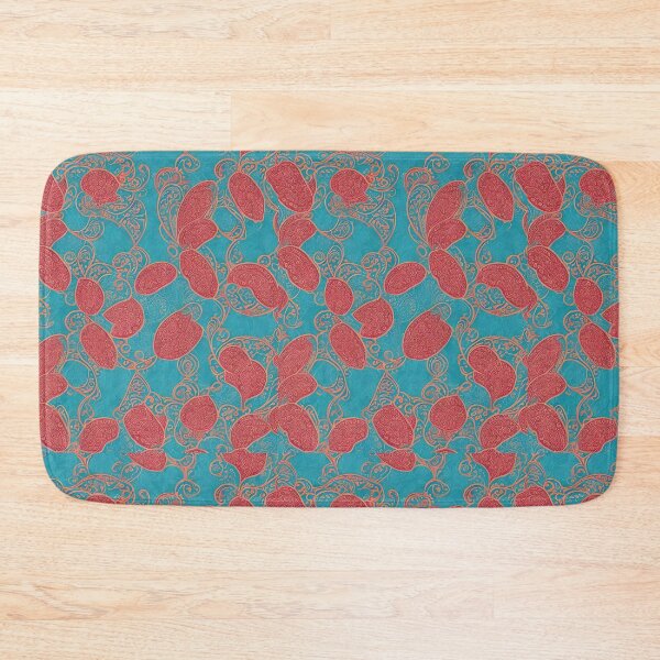 Item preview, Aesthetic Elegance Complex Asian art motif on turquoise background designed and sold by Frostquest.
