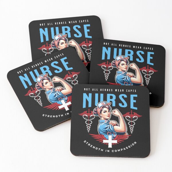 Item preview, Strength in Compassion Retro Nurse Superhero  designed and sold by darkskydelights.