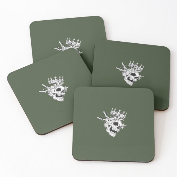Item preview, Skull with Crown Illustration | Green Background designed and sold by RM-Journey.
