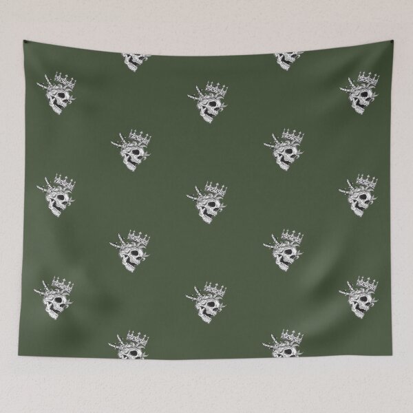 Item preview, Skull with Crown Illustration | Green Background designed and sold by RM-Journey.