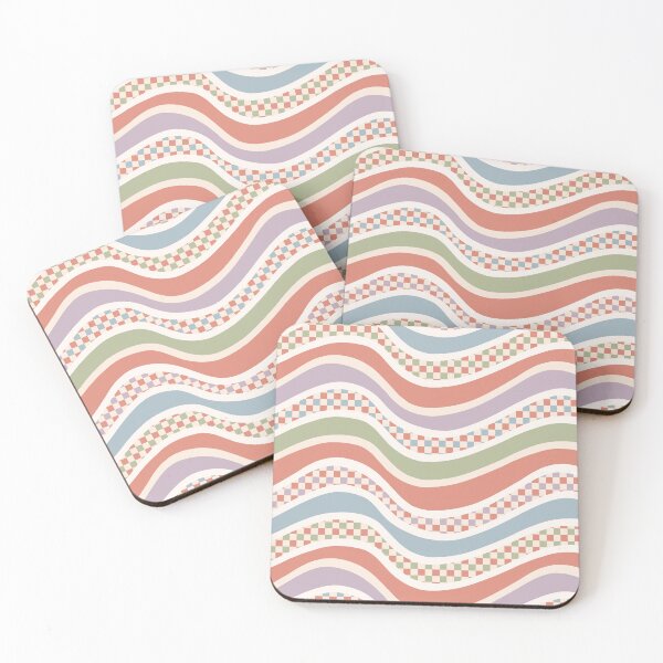 Item preview, Retro Groovy Checker Waves Seamless Pattern designed and sold by CreativeDraws42.