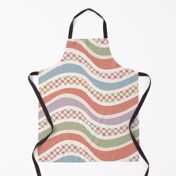 Item preview, Retro Groovy Checker Waves Seamless Pattern designed and sold by CreativeDraws42.