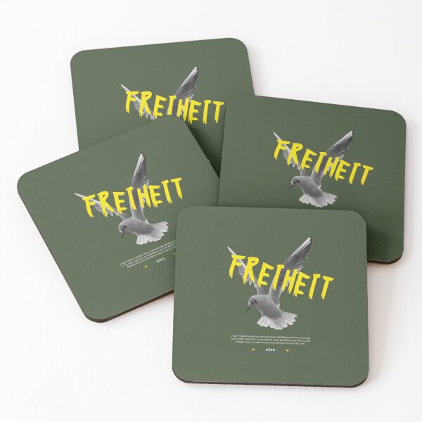 Item preview, Freiheit | Bird Illustration | Green Background designed and sold by RM-Journey.