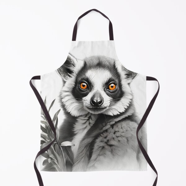 Item preview, Black and White Lemur Pencil Drawing designed and sold by Pencil-Art.