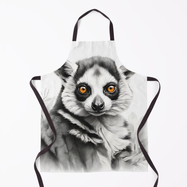 Item preview, Black and White Lemur Pencil Drawing designed and sold by Pencil-Art.