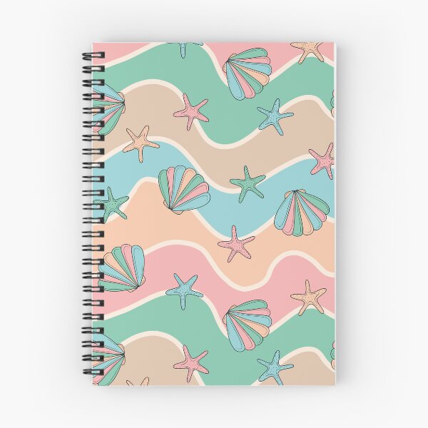 Item preview, Retro Groovy Waves and Seashells Seamless Pattern designed and sold by CreativeDraws42.