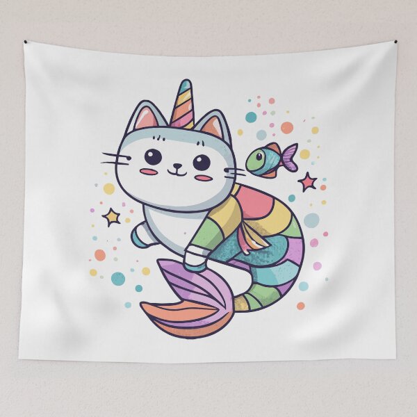 Item preview, cat unicorn mermaid  designed and sold by jkrphoto.