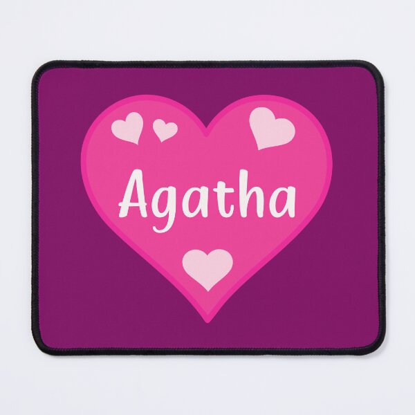 Item preview, Agatha Name Pink Heart  designed and sold by Jeallan Designs.