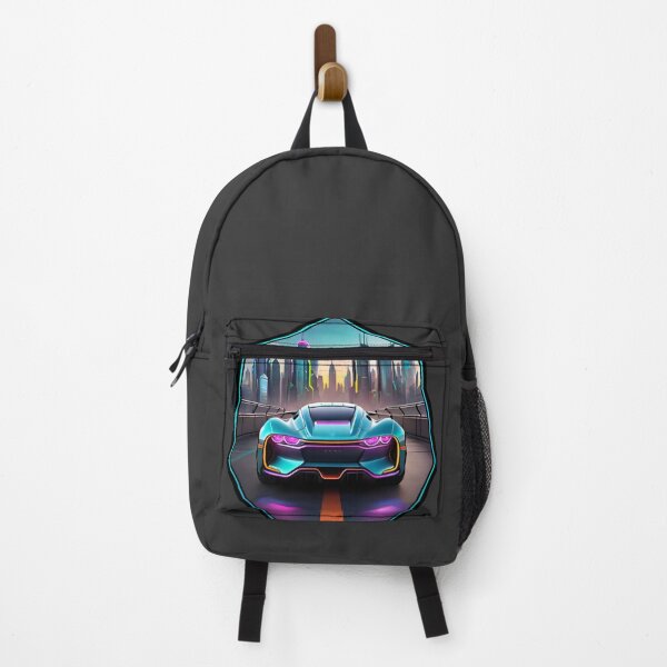 Item preview, Cyberpunk Racing Sports Car With City Skyline designed and sold by TheArtOfPat.