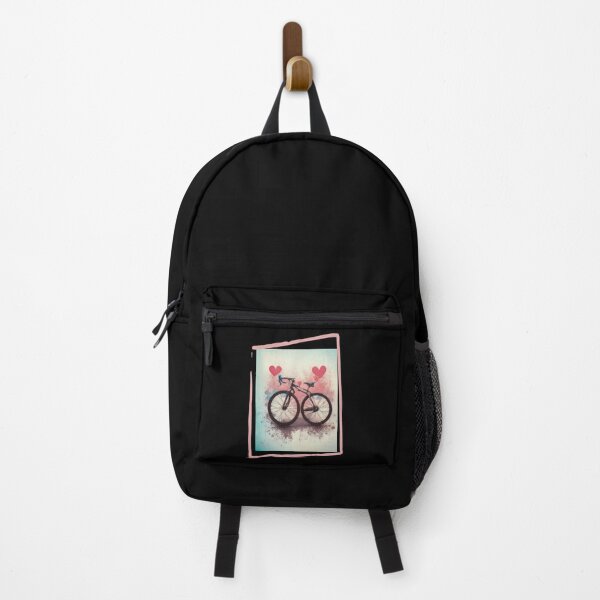 Artikelvorschau, Fahrrad Rennrad mit roten Herzen auf Pastell Vintage entworfen und verkauft von Ecmoprints.