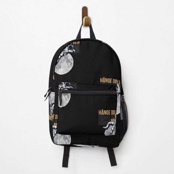 Item preview, Zum Mond hängen | Astronaut and Moon Illustration | Black Background designed and sold by RM-Journey.