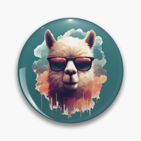 Item preview, Cool Llama Face with Sunglasses Drip Art designed and sold by Itaya Art.
