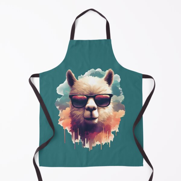 Item preview, Cool Llama Face with Sunglasses Drip Art designed and sold by Itaya Art.