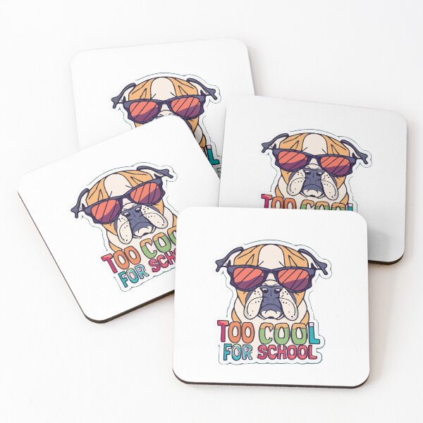 Item preview, Sassy Bulldog 'Too Cool for School' Pop Art Design designed and sold by NiftyWrx.