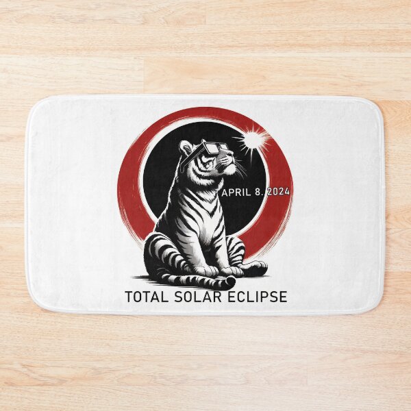 Item preview, Funny Tiger Total solar eclipse 2024 designed and sold by TomFrontierArt.