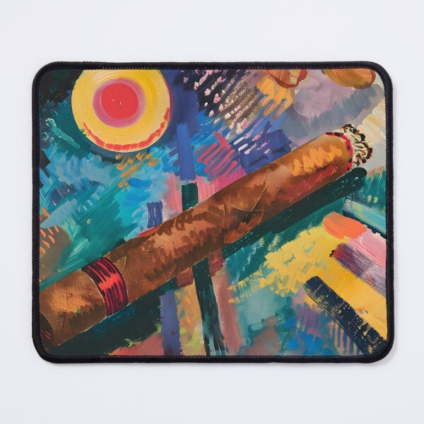Artikelvorschau, Harmonische Abstraktionen - Geometrische Präzision und kräftige Pinselführung in einem Cigar Lounge-Porträt entworfen und verkauft von OlfactoART Studio.