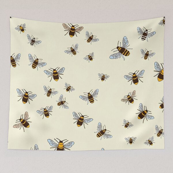 Item preview, Bees pattern vintage designed and sold by revsdesign.