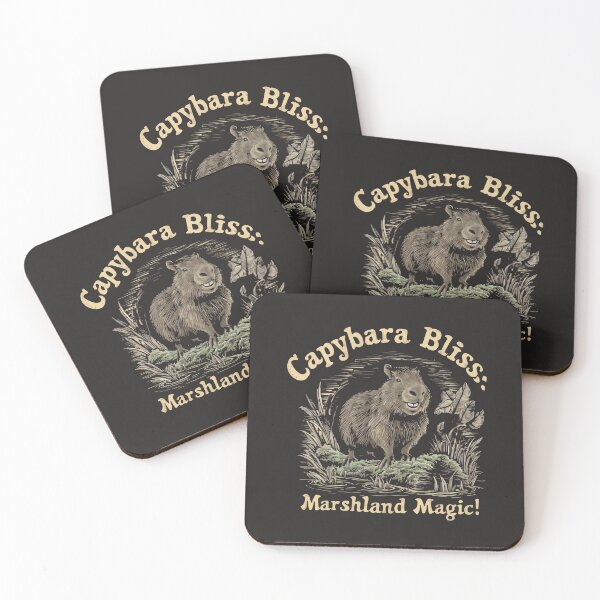 Item preview, Cool T-shirt for lovers of nice swamp animals capybara.- 'CAPYBARA BLISS: MARSHLAND MAGIC!'. designed and sold by Gadget80.