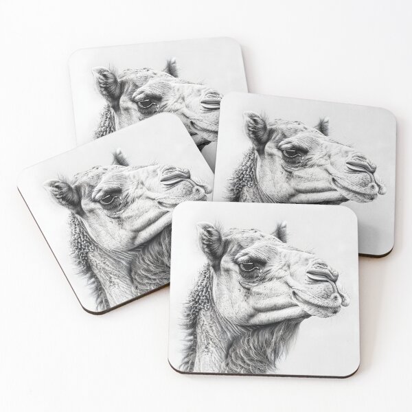 Item preview, Black and White Camel Pencil Drawing designed and sold by Pencil-Art.