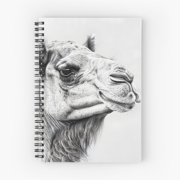 Item preview, Black and White Camel Pencil Drawing designed and sold by Pencil-Art.