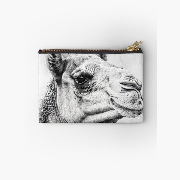 Item preview, Black and White Camel Pencil Drawing designed and sold by Pencil-Art.