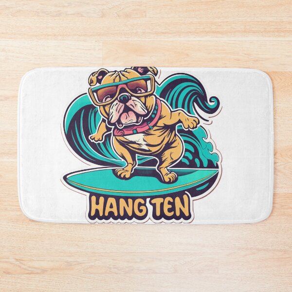 Item preview, Surfing Bulldog - Hang Ten designed and sold by NiftyWrx.
