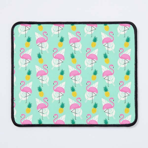 Item preview, Summer patterns with flamingos and pineapples designed and sold by revsdesign.
