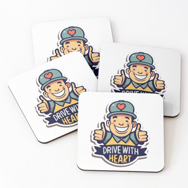 Item preview, Cheerful Bus Driver - Drive with Heart Cartoon designed and sold by NiftyWrx.