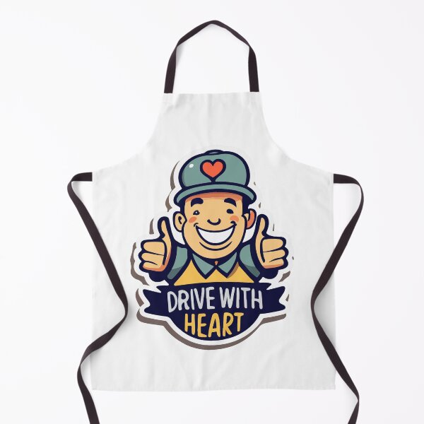 Item preview, Cheerful Bus Driver - Drive with Heart Cartoon designed and sold by NiftyWrx.