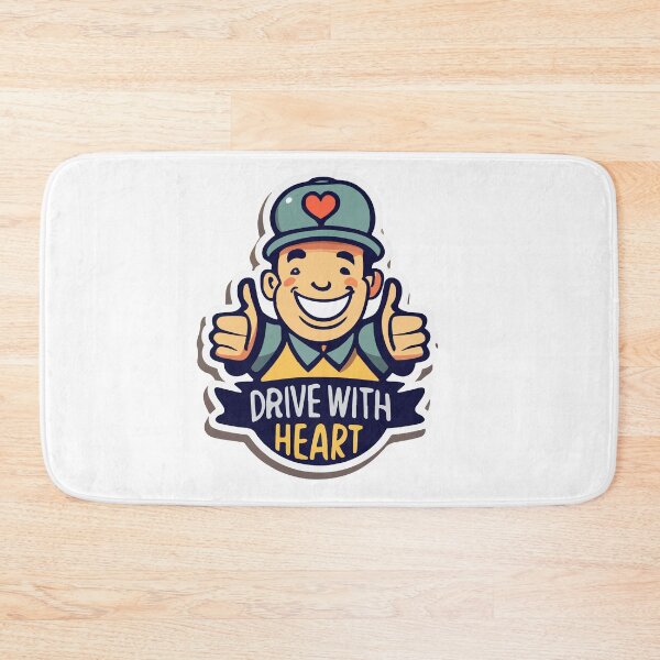 Item preview, Cheerful Bus Driver - Drive with Heart Cartoon designed and sold by NiftyWrx.