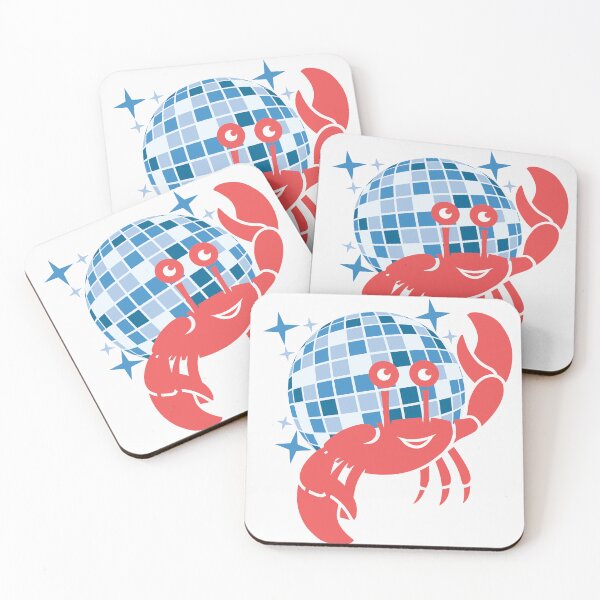 Item preview, Disco Ball Crab - Groovy Retro Mirror Ball designed and sold by TheStickerForge.