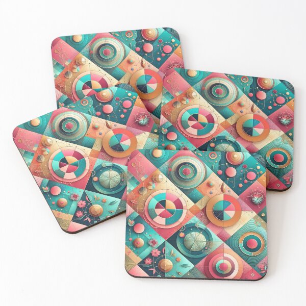 Item preview, Geometric Fusion: A Vivid Exploration of Shape and Colour designed and sold by ArtComixHaven.