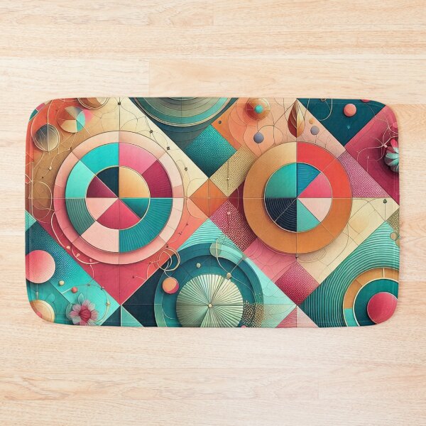 Item preview, Geometric Fusion: A Vivid Exploration of Shape and Colour designed and sold by ArtComixHaven.