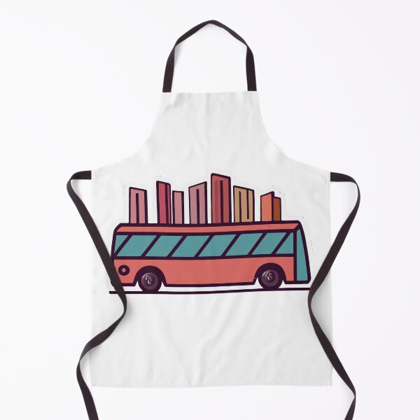 Item preview, Modern City Bus and Skyscrapers Art designed and sold by NiftyWrx.