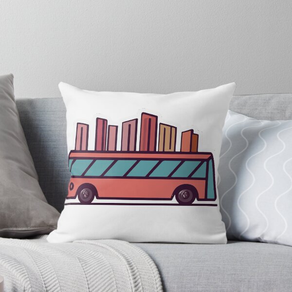 Item preview, Modern City Bus and Skyscrapers Art designed and sold by NiftyWrx.