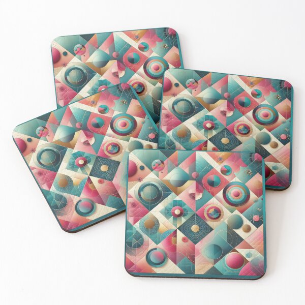 Item preview, Abstract Mosaic A Vivid Geometric Collage of Intricacy designed and sold by ArtComixHaven.