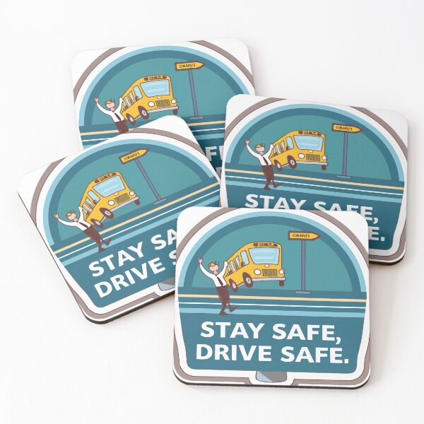 Item preview, Friendly Bus Driver 'Stay Safe, Drive Safe' Sticker designed and sold by NiftyWrx.
