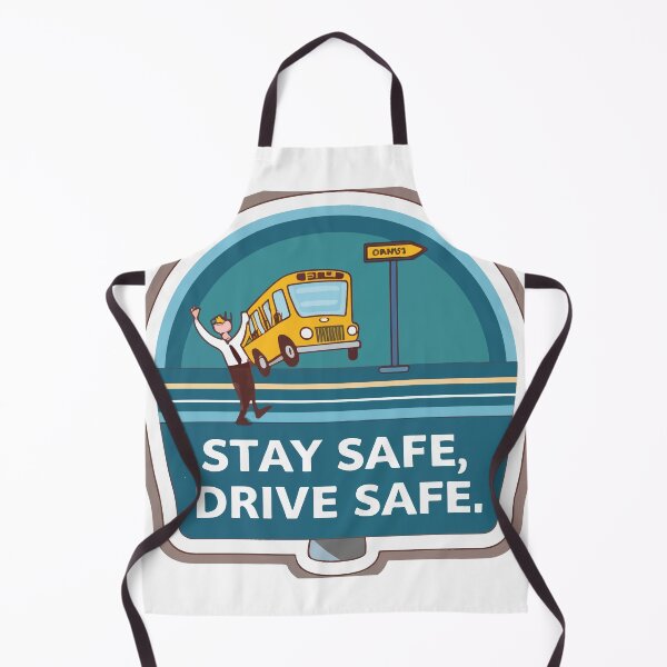 Item preview, Friendly Bus Driver 'Stay Safe, Drive Safe' Sticker designed and sold by NiftyWrx.