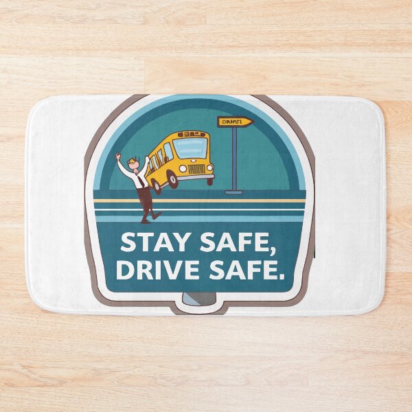 Item preview, Friendly Bus Driver 'Stay Safe, Drive Safe' Sticker designed and sold by NiftyWrx.