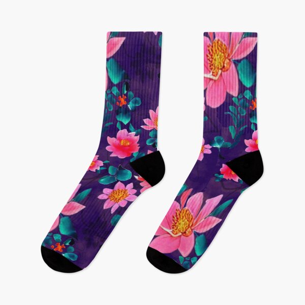 Item preview, Watercolor Floral pattern One in Purple designed and sold by GreyMoonForest.