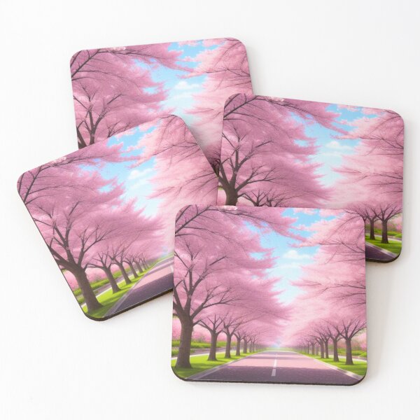 Item preview, Aesthetic Cherry Blossom Road designed and sold by Hyunnibear.