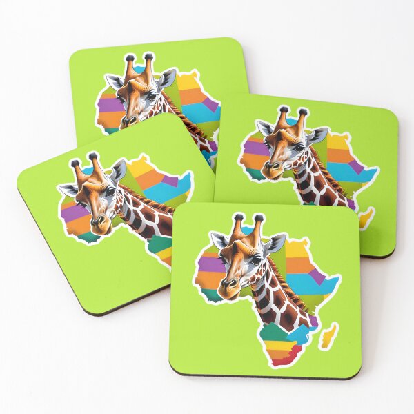 Item preview, Map Of Africa With A Giraffe designed and sold by TheArtOfPat.