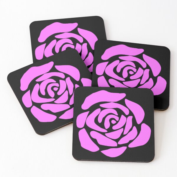 Item preview, Elegant Pink on Black Rose Minimalist Bauhaus Shapes Mania designed and sold by Shapes-Mania.