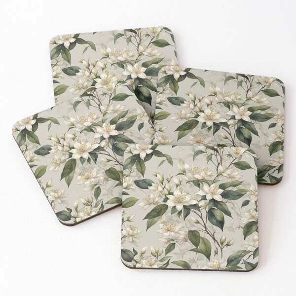 Item preview, Jasmine Breeze: Serene Elegance in Watercolor designed and sold by StellarValor.
