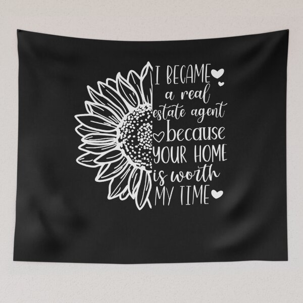 Item preview, Real Estate T-Shirt- Realtor Tee With A Sunflower & Realtor Quote I Became A Realtor Because... designed and sold by laurietmr.