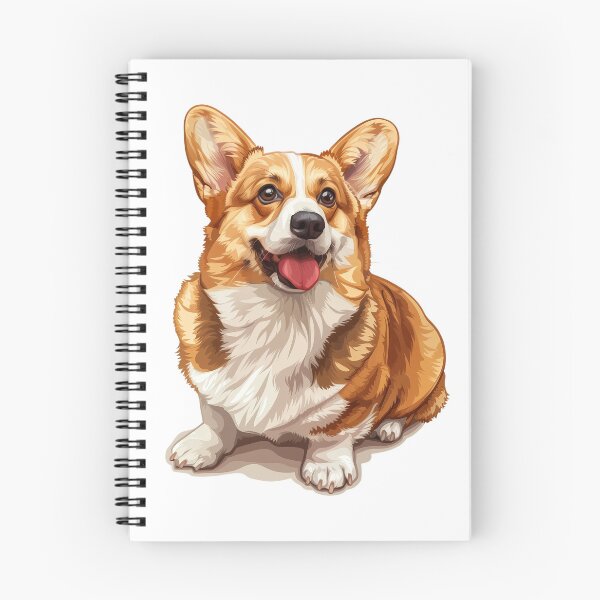 Aperçu de l'œuvre Portrait de Corgi souriant aux couleurs vives créée et vendue par NatureSyllabus.