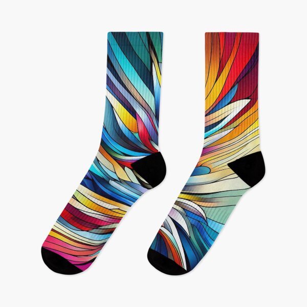 Item preview, Spectral Swirls The Energetic Dance of Abstract Ribbons designed and sold by ArtComixHaven.